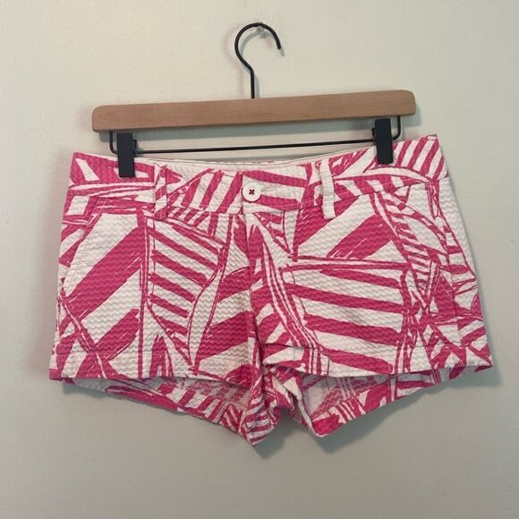 Lilly Pulitzer Pink & White Capri Pink The Walsh Short Size 2 - Picture 1 of 6